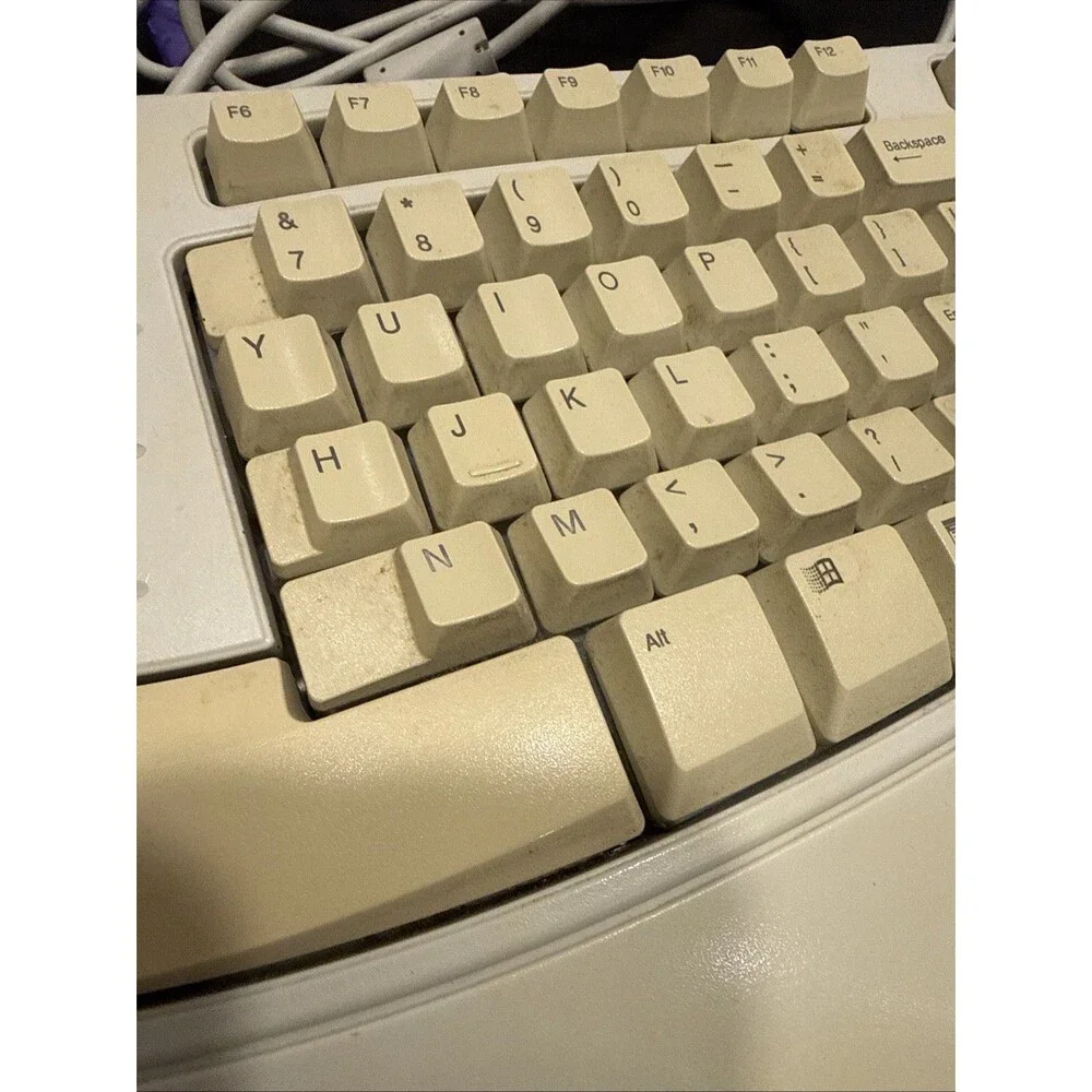 Vintage Microsoft Natural Ergonomic Keyboard Elite PS2, X04-58559, E06401COMB